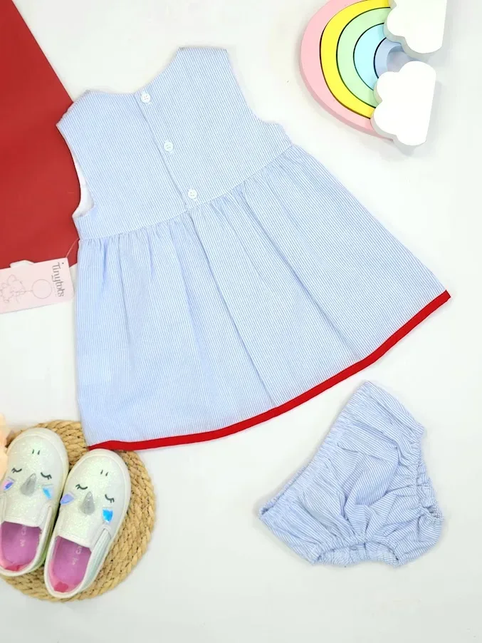 Vestido para niña de rayas