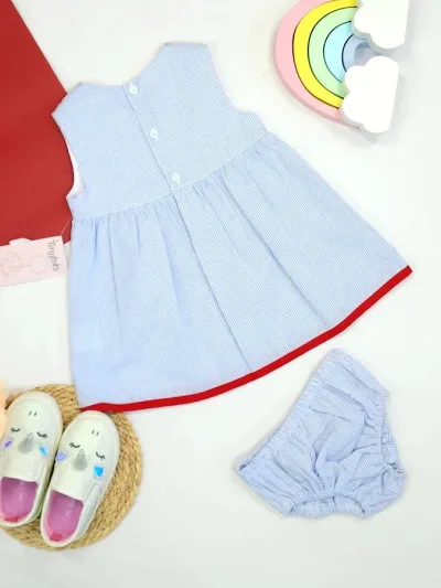 Vestido para niña de rayas