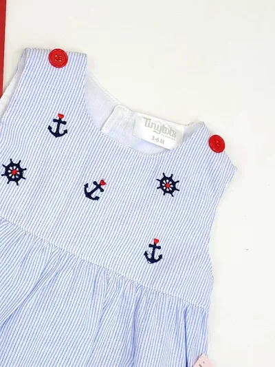 Vestido para niña de rayas