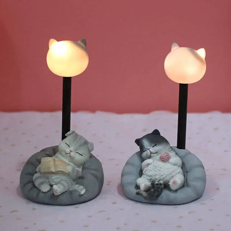 Lampara decorativa - Gato durmiendo