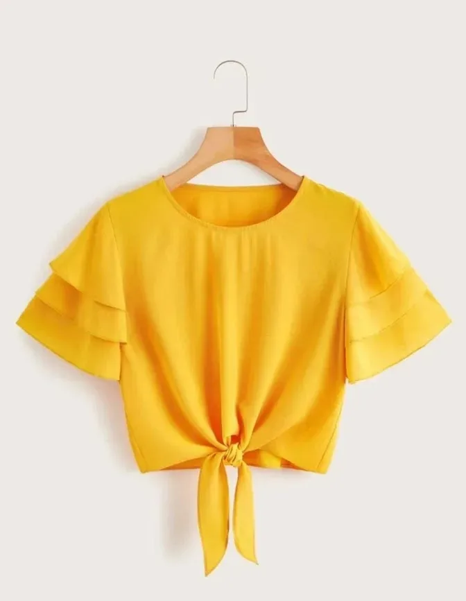 Blusa para dama color Mostaza Amarilla
