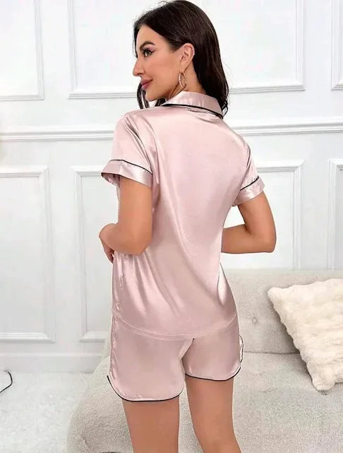 Conjunto de pijama para dama color palo rosa