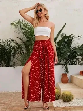 Conjunto para dama color rojo y banco