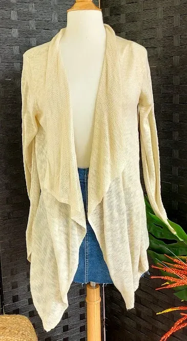 Cardigan Mak para dama color beige