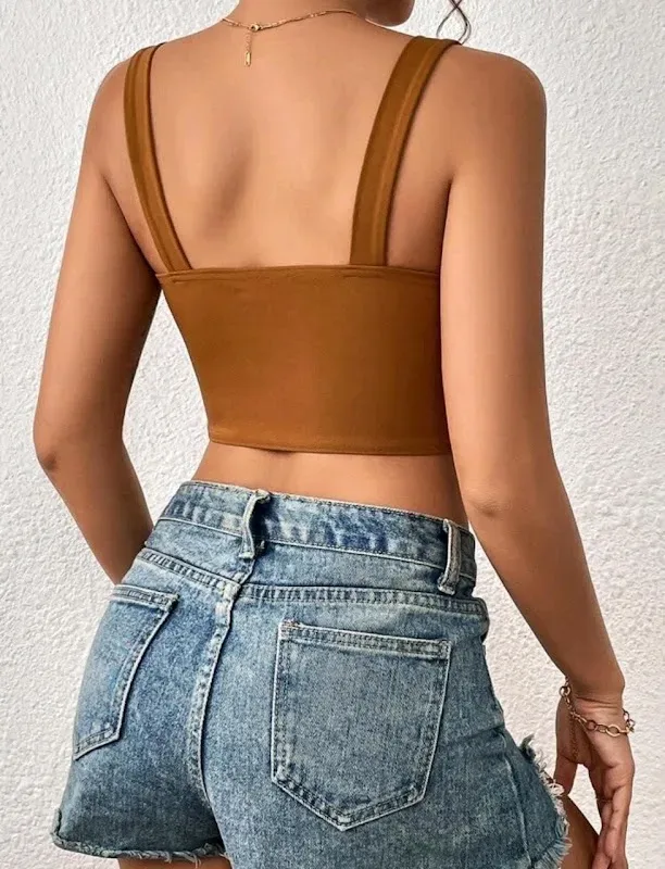 Blusa para dama color café