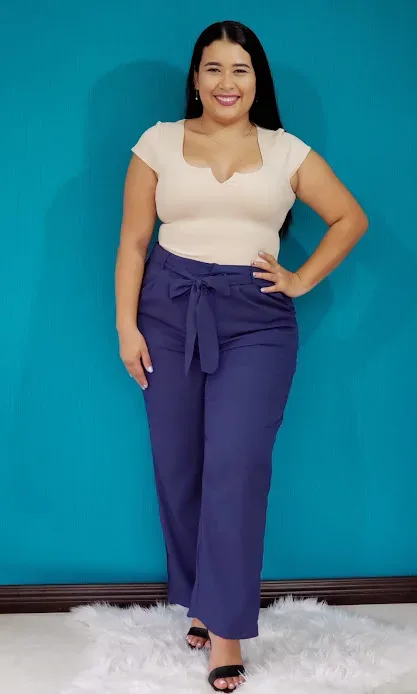 Pantalón Angela Plus para dama color azul