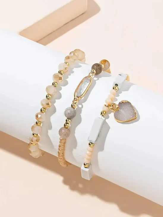 3 piezas de pulseras para dama de fantasia