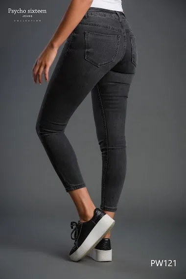 Jean Psycho Sixteen Mid Rise Skinny Ankle PW121 para dama