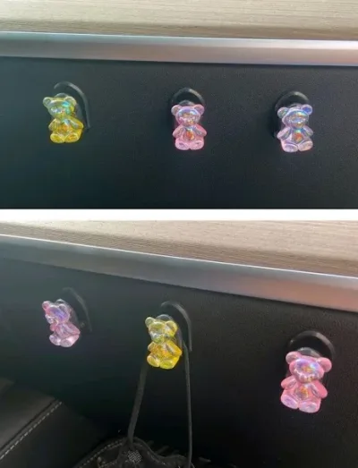 Gancho para carro con diseño de oso multicolor
