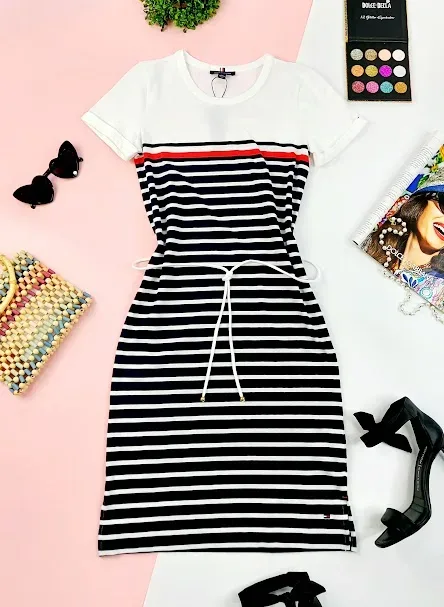 Vestido Tommy hilfiger para dama diseño a rayas