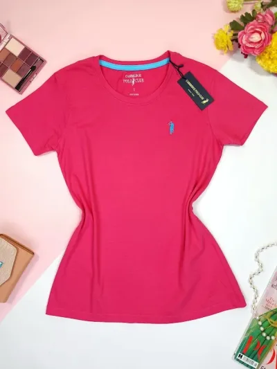 Camiseta Polo cambrige para dama color fucsia