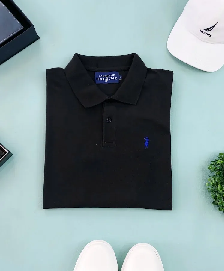 Camiseta Cambridge Polo Club para Caballero color Negro