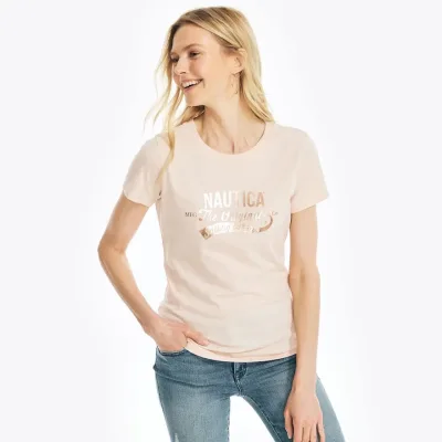 Camiseta Nautica para dama color rosa.