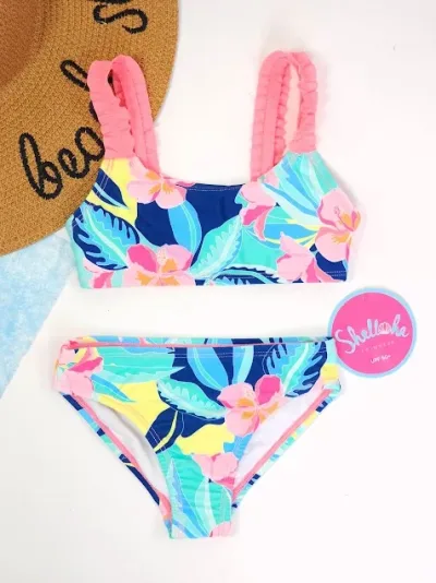 Vestido de baño Shell Ha para niña multicolor