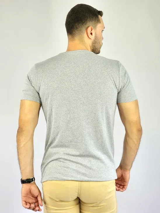 Camiseta de hombre Touch and Go gris con diseño abstracto
