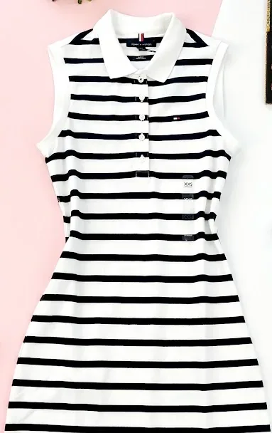 Vestido Tommy hilfiger  Slim fit para dama diseño a rayas