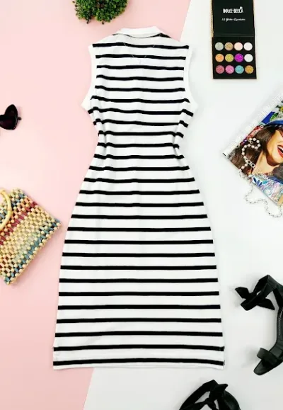 Vestido Tommy hilfiger  Slim fit para dama diseño a rayas