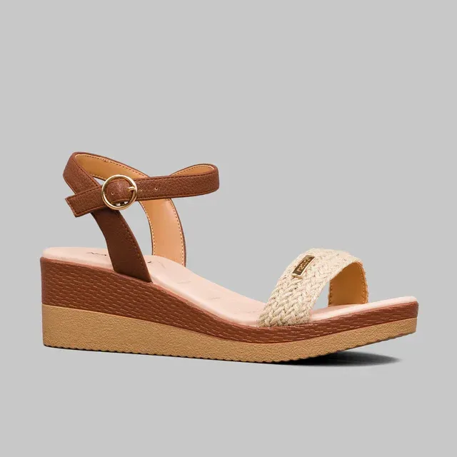 Sandalias Natural Vero Camel San Tex Pu para dama