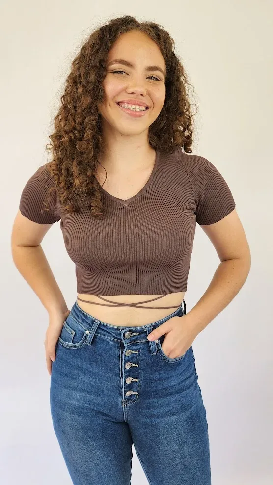 Blusa para dama color café