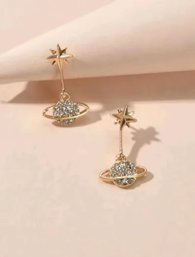 Aretes para dama fanatsía color dorado