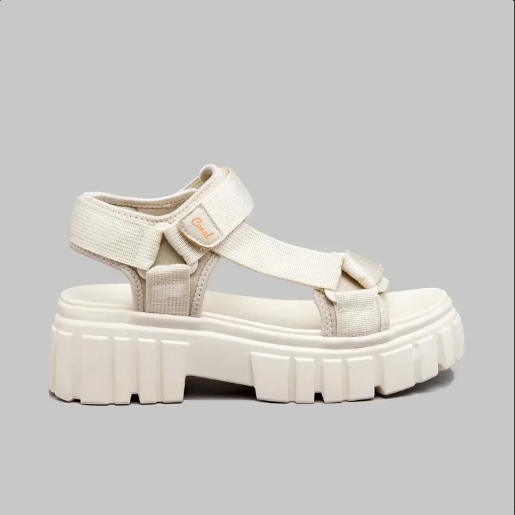 Sandalias Coral Percy 3 White Off para dama