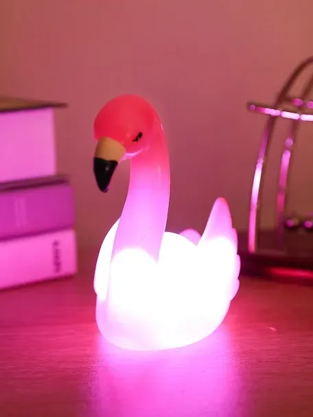 Lámpara diseño de flamingo color rosa
