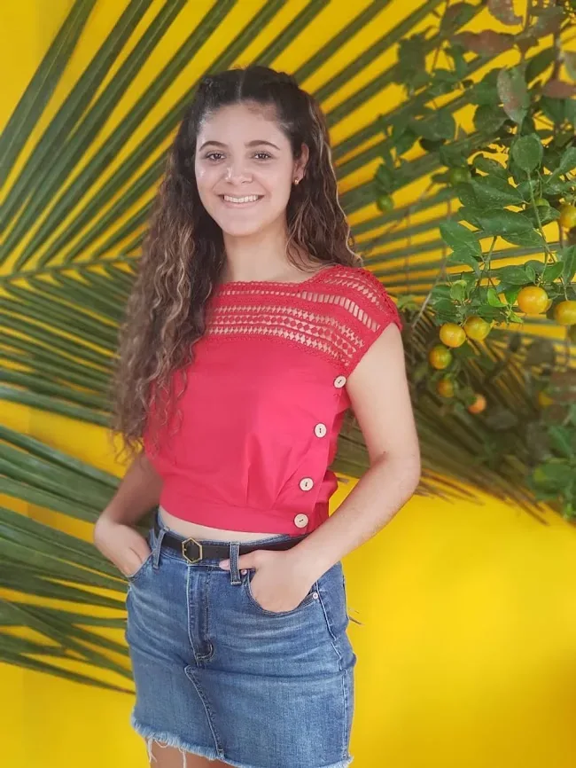 Blusa Milk Honey para dama color rojo.