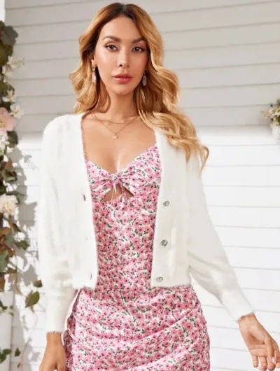 Abrigo para dama color blanco