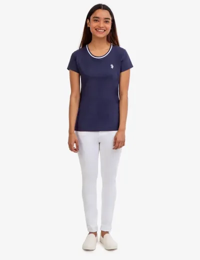 camiseta U.S Polo para dama color azul oscuro