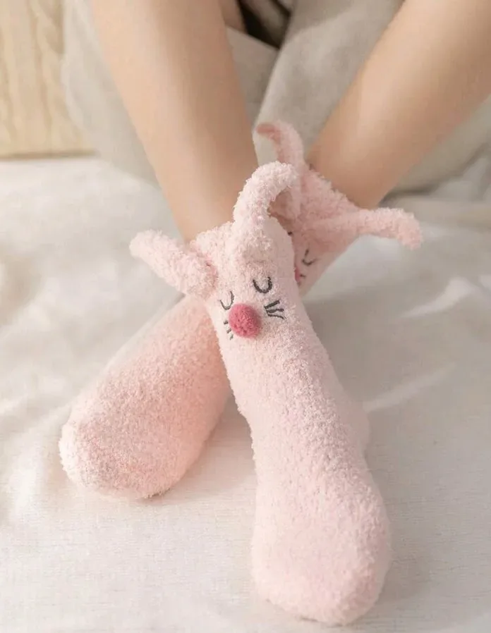 Medias de peluche para dama