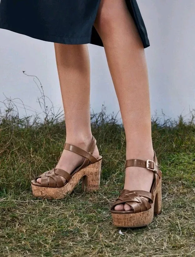 Sandalias para dama color camel