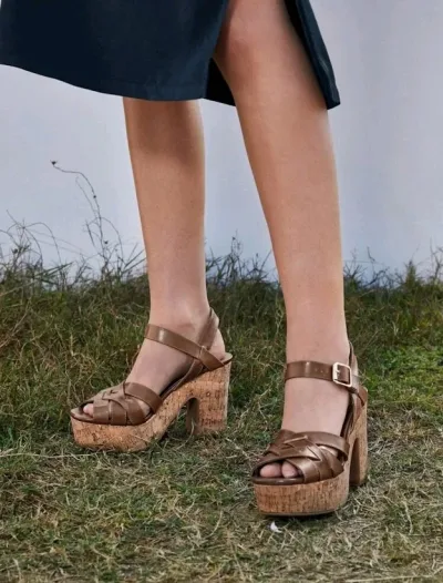 Sandalias para dama color camel