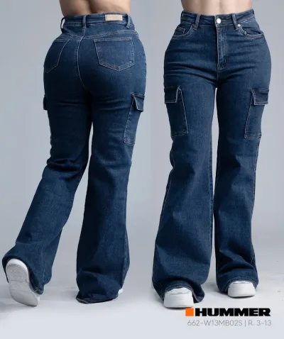 Pantalón Hummer para dama color azul 662-W13MB02S