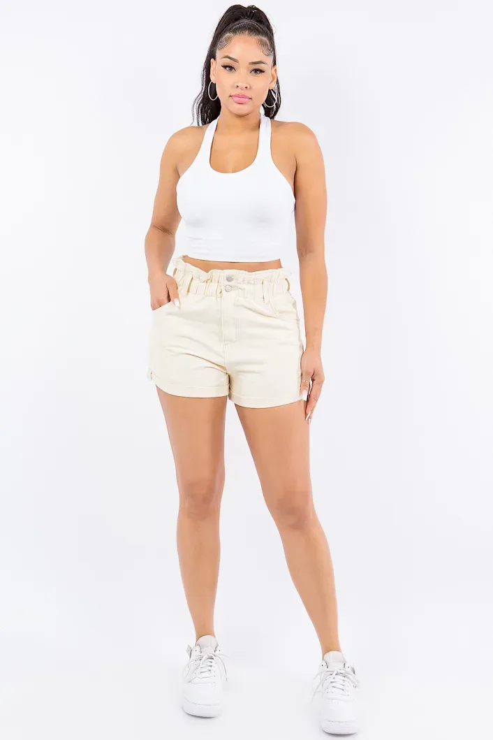 Short american bazi para dama RSS-8460 color beige