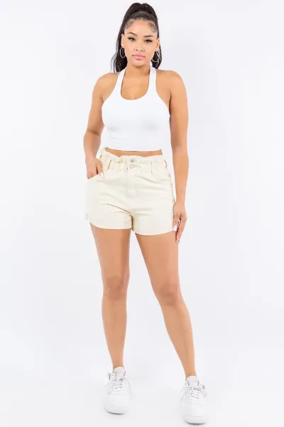 Short american bazi para dama RSS-8460 color beige
