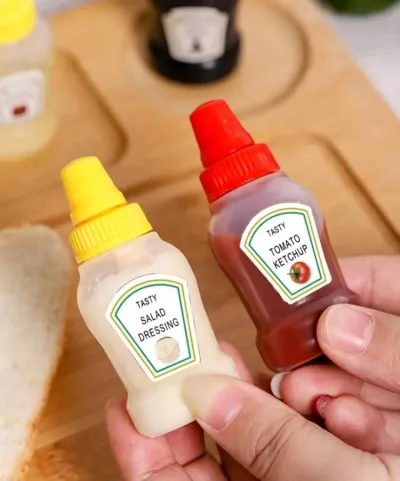 4 mini envases de almacenamiento de aderezos