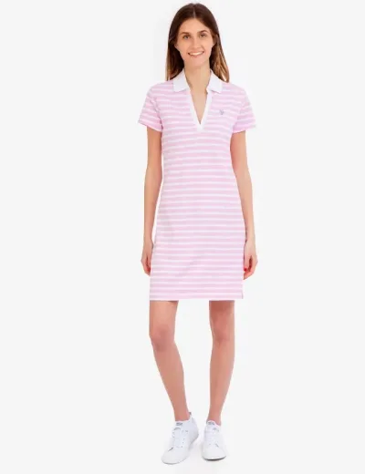 Vestido U.S Polo para dama diseño a rayas