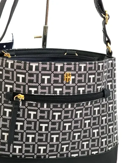 Bolso de hombro Tommy Hilfiger para dama color gris