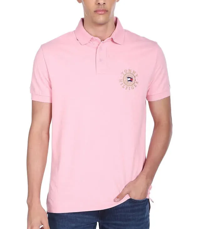 Camiseta Tommy Hilfiger para caballero color rosa