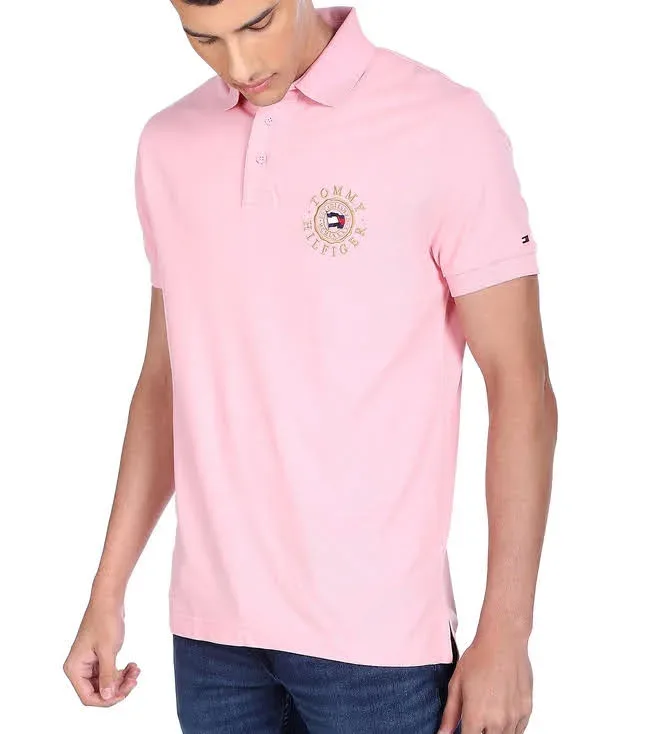 Camiseta Tommy Hilfiger para caballero color rosa