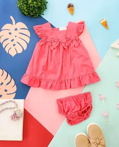 Vestido para niña color fucsia 1720