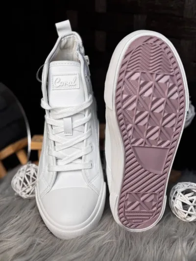 Tenis Coral KITTY ALL WHITE para Niña