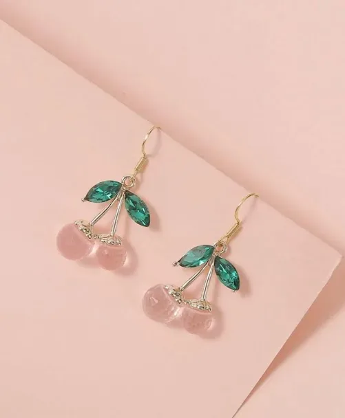 Aretes  de fantasía para dama multicolor
