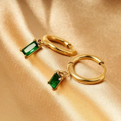 Argollas acero inoxidable para dama color dorado