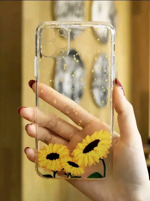 Funda para celular diseño de girasoles