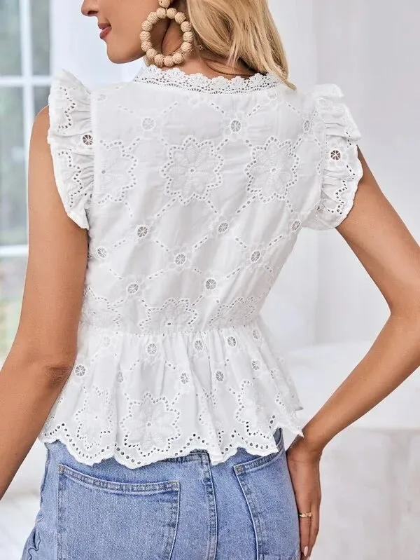 Blusa color blanca para dama