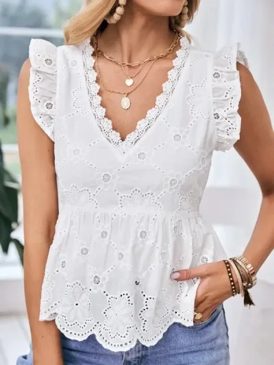 Blusa color blanca para dama