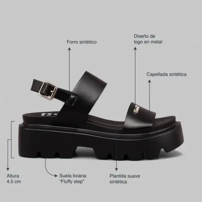 Sandalias coral Dama MAGGIE 4 BLACK