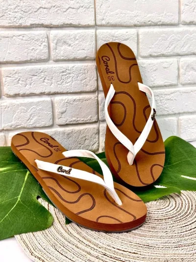 Sandalias Coral Uvita 12 White/Camel para Dama