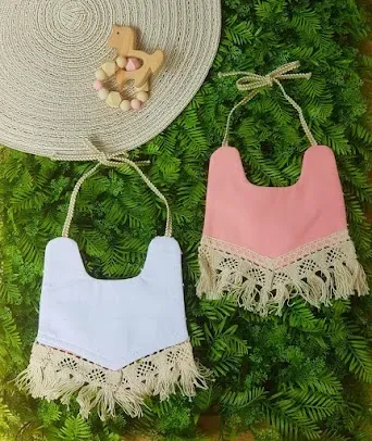 Babero para niña reversible